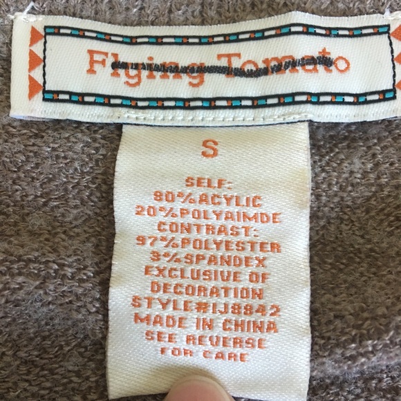 Flying Tomato Tribal Sleeve Cardigan - Picture 3 of 3